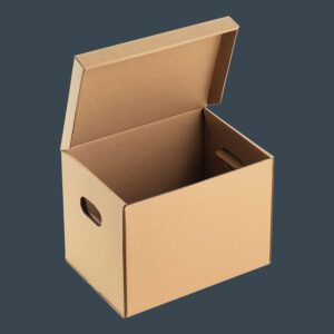 Cutie carton cu capac 250x340x260 mm, 3 straturi CO3, Set 25 bucăţi
